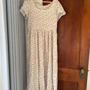 Christy Dawn Cream and Brown Floral Dress